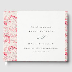 Livre D'or Mariage de typographie minimaliste moderne Blush P