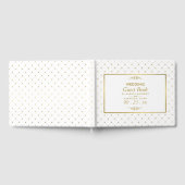Livre D'or Mariage d'effet blanc et or moderne (Complet)