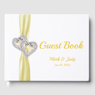 Livre d'or Mariage des Coeurs de Diamant Jaune