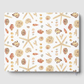 Livre D'or Mariage des coquillages d'aquarelle tropicale (Verso)