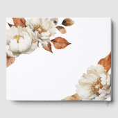 Livre D'or Mariage des fleurs botaniques d'automne enchantées (Verso)