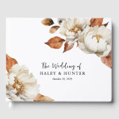 Livre D'or Mariage des fleurs botaniques d'automne enchantées (Recto)