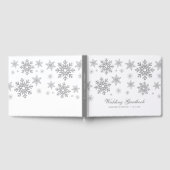 Livre D'or Mariage des flocons d'argent d'hiver (Complet)