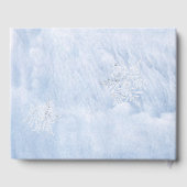 Livre D'or Mariage des flocons d'argent d'hiver congelés (Verso)