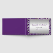 Livre D'or Mariage des torsades pourpres et argentées (Complet)