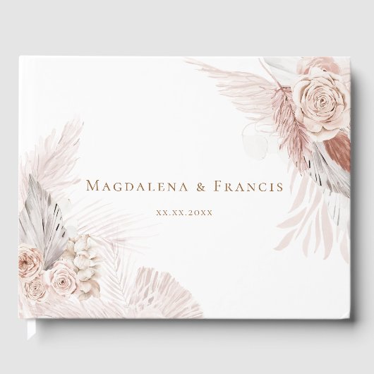 livre d'or mariage design floral boho (Recto)