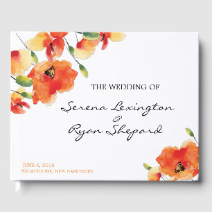 Livre D'or Mariage d'été Golden Poppy