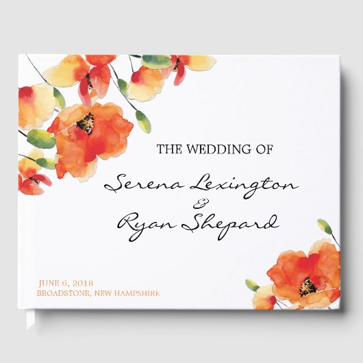 Livre D'or Mariage d'été Golden Poppy (Recto)