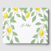 Livre D'or Mariage d'été moderne Lemon Boho (Verso)