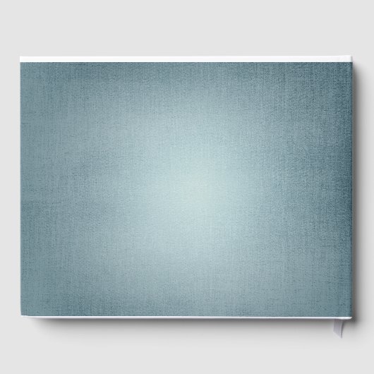 Livre D'or Mariage d'hiver en bois bleu et blanc (Verso)