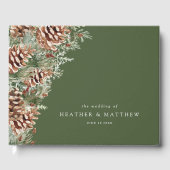 Livre D'or Mariage d'hiver vert (Recto)