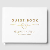 Livre D'or Mariage d'huile or simple et élégant (Recto)