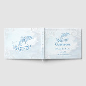 Livre d'or Mariage Dolphin bleu (Complet)