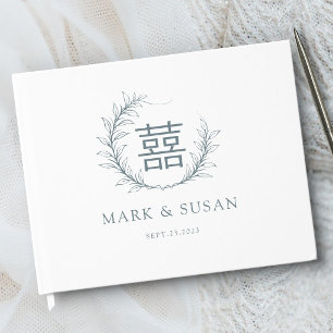 Livre D'or Mariage Double Bonheur Chinois Moderne