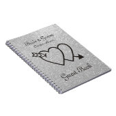 Livre d'or mariage | double coeur et flèche (Côté Droit)