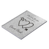 Livre d'or mariage | double coeur et flèche (Côté gauche)