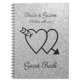 Livre d'or mariage | double coeur et flèche (Devant)