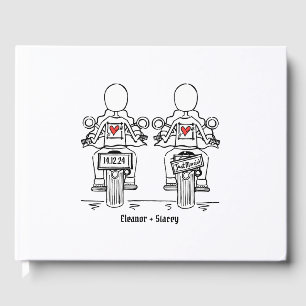 Livre D'or Mariage du soir de moto de deux mariées sur mesure