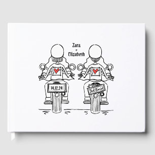 Livre D'or Mariage du soir de moto de deux mariées sur mesure