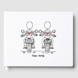 Livre D'or Mariage du soir de moto de deux mariées sur mesure