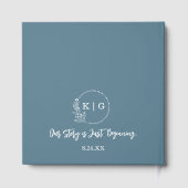Livre d'or Mariage Dusty Blue & White Monogram (Verso)