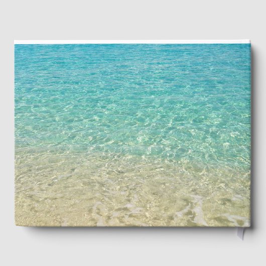 Livre D'or Mariage Eau Lumineuse Turquoise Personnalisée, Sab (Verso)