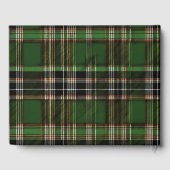 Livre D'or Mariage écossais vert Tartan (Verso)