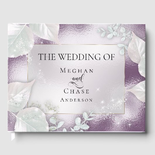 Livre d'or mariage | Eggplant Shimmer (Recto)