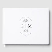 Livre D'or Mariage Élégant Chic Moderne Simple Chic Monogramm (Recto)