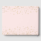 Livre D'or Mariage élégant | Confetti en or rose (Verso)
