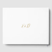 Livre D'or Mariage élégant moderne or écriture script (Verso)