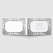 Livre D'or Mariage élégant romantique orné d'argent (Complet)