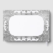 Livre D'or Mariage élégant romantique orné d'argent (Verso)