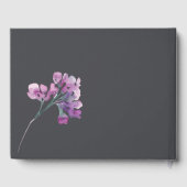 Livre D'or Mariage Élégant rose pourpre rose Dusty (Verso)