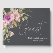 Livre D'or Mariage Élégant rose pourpre rose Dusty (Recto)