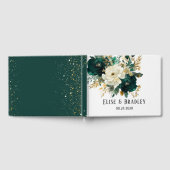 Livre D'or Mariage Emerald Green et White Gold Peonies (Complet)