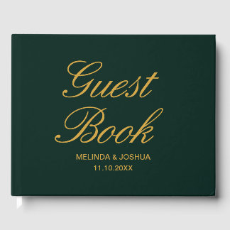 Livre D'or Mariage Emerald Green Gold