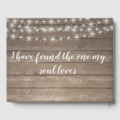 Livre D'or Mariage en bois rustique (Verso)