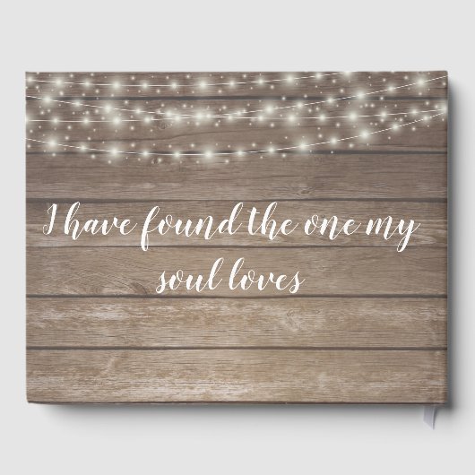 Livre D'or Mariage en bois rustique (Verso)