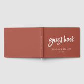 Livre D'or Mariage en brique brûlée moderne et élégant (Complet)