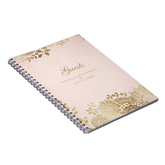 Livre d'or mariage en dentelle élégant (Côté Droit)