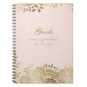 Livre d'or mariage en dentelle élégant (Devant)