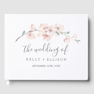 Livre D'or Mariage en fleurs de cerisier printemps