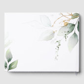 Livre D'or Mariage Eucalyptus Vert & Or (Verso)