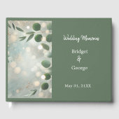 Livre D'or Mariage Eucalyptus Vert Sage romantique (Recto)