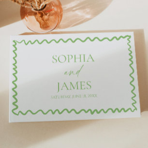 Livre D'or Mariage Fantaisiste Citron Vert Bordure Ondulée