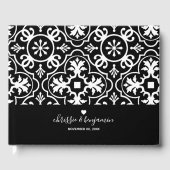 Livre D'or Mariage Favoriser Custom Bride Groom Date Tile Mot (Recto)