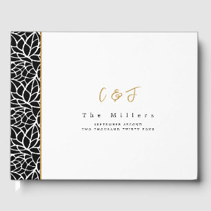 Livre D'or Mariage Feuille botanique Abstrait