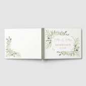 Livre D'or Mariage Feuille du feuillage vert Eucalyptus (Complet)