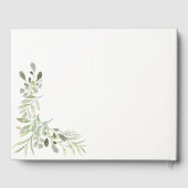 Livre D'or Mariage Feuille du feuillage vert Eucalyptus (Verso)